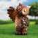 Garden figure "Friendly owl" natural, 30cm