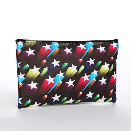 Cosmetic bag-penete on zipper, black color