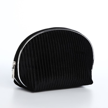 Cosmetic bag with lightning, black color