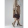 Bag-mixer on the valve, outer pocket, long belt, burgundy color