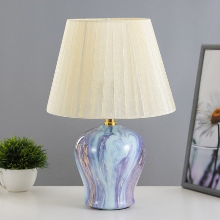 Simona desktop E27 40W blue-lazuchery 25x25x36 cm Risalux