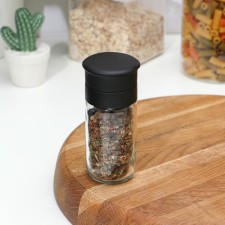 Mill for spices, assembled with a ceramic mechanism 100 ml, black color
