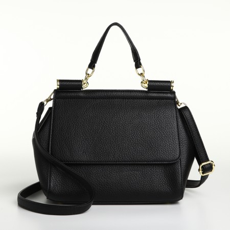 Women's bag on magnet Textura, small size, black color-2