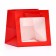 Crafts with a square bottom and window, 20 x 20 x 20 cm, red