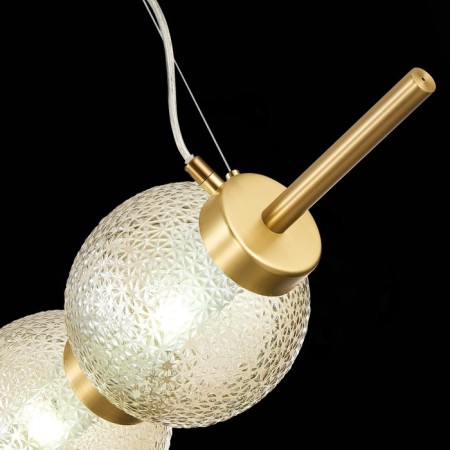 Suspension lamp ST LUCE. SL1155.313.03. Marena. 3x40 watts, E14, 83x16.5 cm, brass color-9