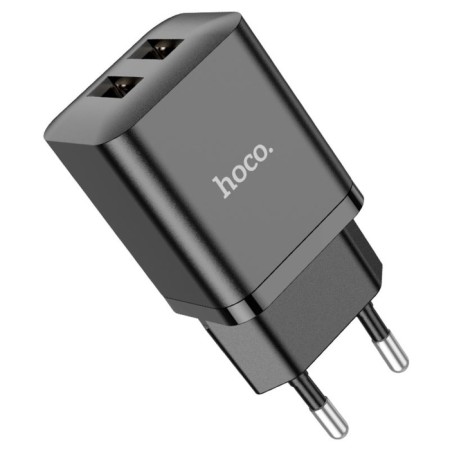 Network charger Hoco N25, 2 USB, 2.1 a, black