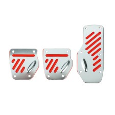 Cartage pedals, anti -slip, set 3 pcs. Silver red