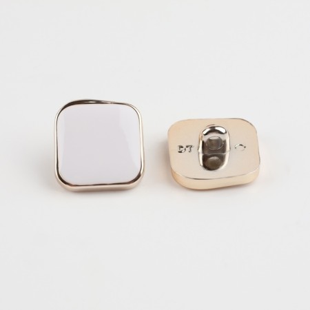 A set of buttons on the leg, 18 × 18 mm, 5 pcs, white/gold color-1