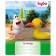 Notebook 12 sheets, into a narrow ruler, "Buba", cover coated cardboard, rounded corners, block 65 g/m2, mix