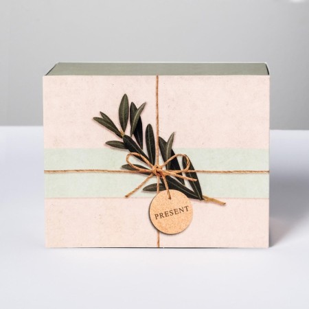 Gift folding box, packaging, “eco style”, 20 x 15 x 8 cm-1