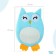 Terry washcloth-grinder Baby Owl