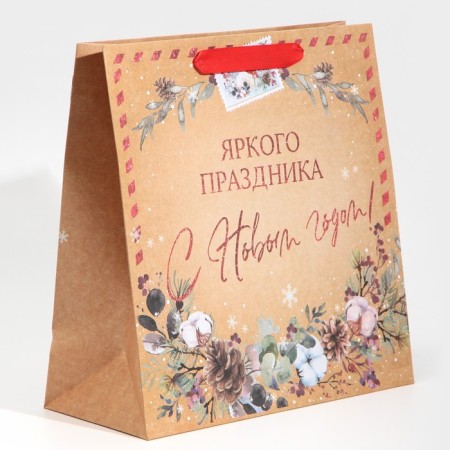 Craft square “Bright holiday”, 30 x 30 x 12 cm, New Year-1