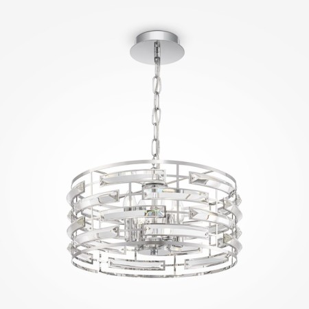Suspended lamp Maytoni Mod067PL-04CH, 4CHE14, 60W, 42x42x79 cm, chromium color