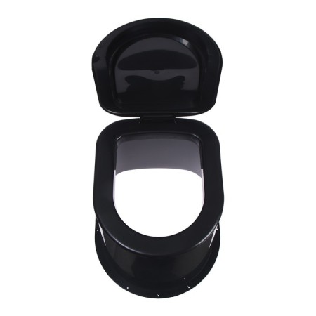 Country toilet, h = 35 cm, without a bottom, with holes for attaching to the floor, black-4