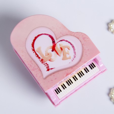 Casket Plastic Mechanical Mechanical "Pink Piano" 9.2x14x10.8 cm-5