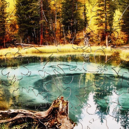 Figure puzzle “Lake in the forest”, 110 parts, 20.2 × 28.8 cm-1
