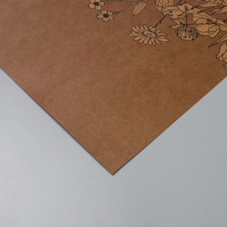 Scrapbooking paper craft "Field flowers" density 180 grams set 5 pcs 30.5x32 cm-3