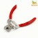 Clawerus-sequel with voluminous rubberized handles, a hole of 13 mm, red