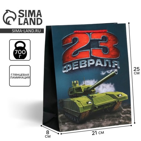 Package Gift Laminated Vertical, Packaging, “Happy Defender Day”, ML 25 x 21 x 8 cm-1