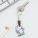 Key keychain, wooden "cat Friday", 3.5 x 6 cm