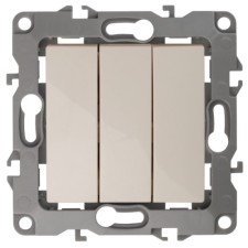 Triple switch, 10AX 250V, IP20, era12, ivory