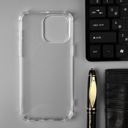 Pero cover for Apple iPhone 15 Pro Max, silicone, transparent, reinforced-1