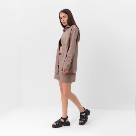 Women's costume (shirt and shorts) Mist Summer Time, size 42, coffee-2
