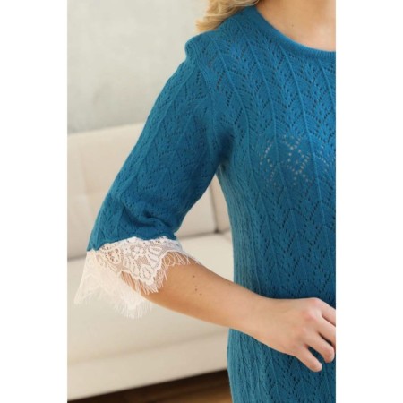 Women's dress, size 54, blue color-2