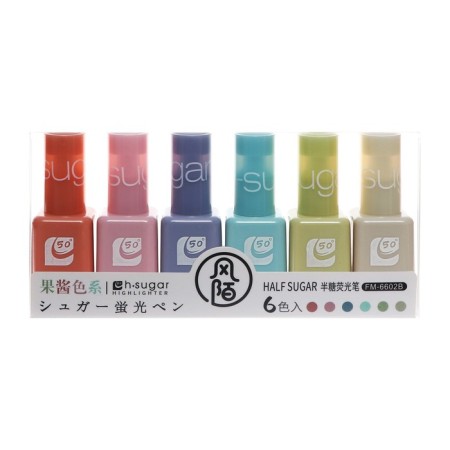 A set of markers-textbooks 6 pieces, 6 colors "nail polish"-4