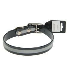 Biotan collar with a reflective strip, 39-51.5 x 2.5 cm, black