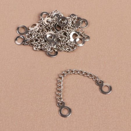 Clothing chain, 0.9 × 10 cm, 10 pcs, silver color-1
