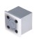 Square support n = 52 mm, matte chromium color