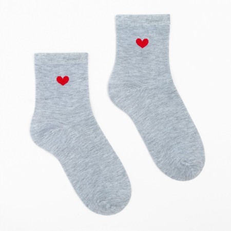Women's socks "Red Heart", gray color, rr 36-40-1