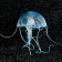 Decor for the Aquarium "Medusa" silicone, with a neon effect, 10 x 10 x 20.5 cm, blue