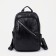 Women's backpack made of artificial leather with lightning, black color