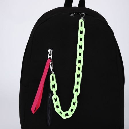 School textile school with pocket, black color, 45x30x15 cm-6