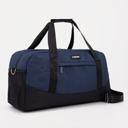 Sports bag with lightning, shoes, external pocket, blue color