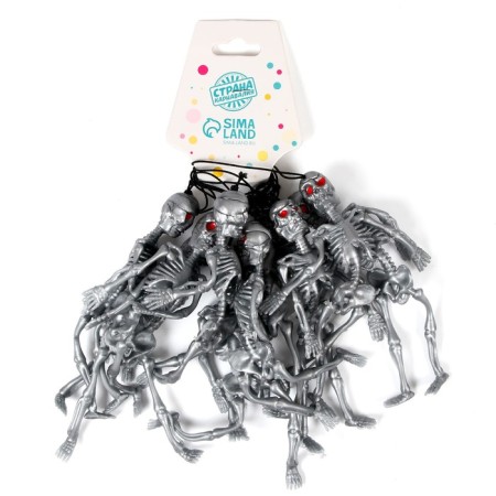 Skeleton joke, rubber, gray color-1