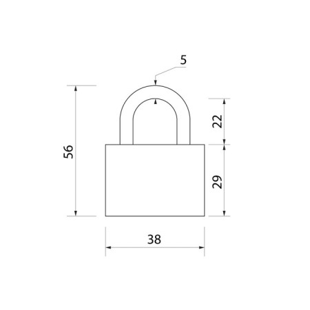 The castle is mounted, the material of the corps is cast iron 40 mm, black, 1 pc.-1