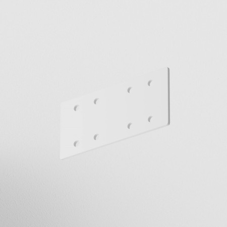 A straight connector for the Technical Track-21w overhead track system, 3.4x0.2x8 cm, white color-1