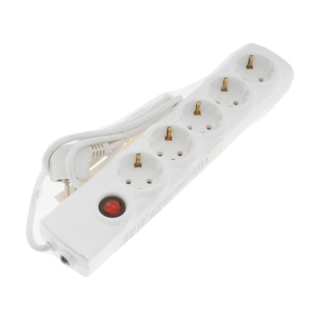 Luazon Lighting network filter, 5 outlets, 1.5 m, 2200 watts, 3x0.75 mm2, 10 A, 220 V, with a fuse, white-7
