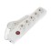 Luazon Lighting network filter, 5 outlets, 1.5 m, 2200 watts, 3x0.75 mm2, 10 A, 220 V, with a fuse, white