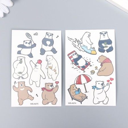 Tattoo on the body color "Bear. Rest" mix 12x7.5 cm