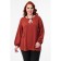 Female blouse, size 52, Terracotta color
