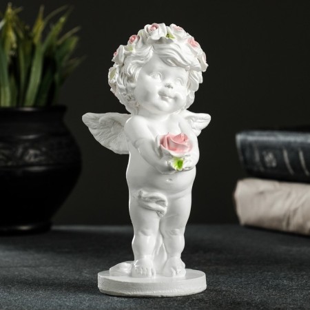 Figure "Angel with a rose" 15x7.5x7.5cm