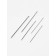 Sewing needles, set 15 pcs., D = 0.5/0.6/0.7/0.7/0.8 mm, 3.3-4.5 cm