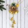 Decoration New Year's "Bells on a ring with a flower and a bow" 12x30 cm, gold