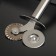 Knife for pizza and dough fargo, 17 × 7 cm, bilateral, silver color