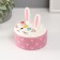 Coramics box "Bunny with a wreath" 10x10x10.3 cm