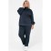 Female suit, size 58, dark blue color